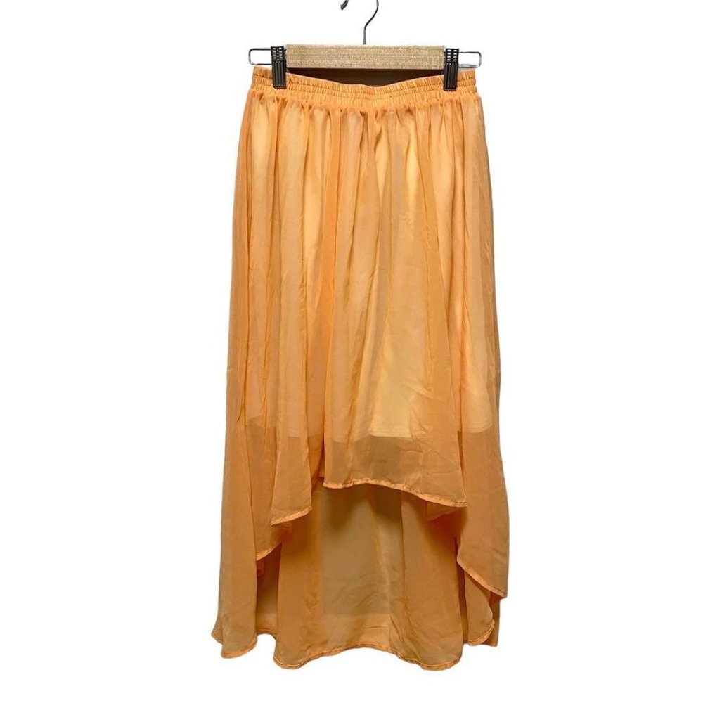 Long fluffy orange ponytail dress